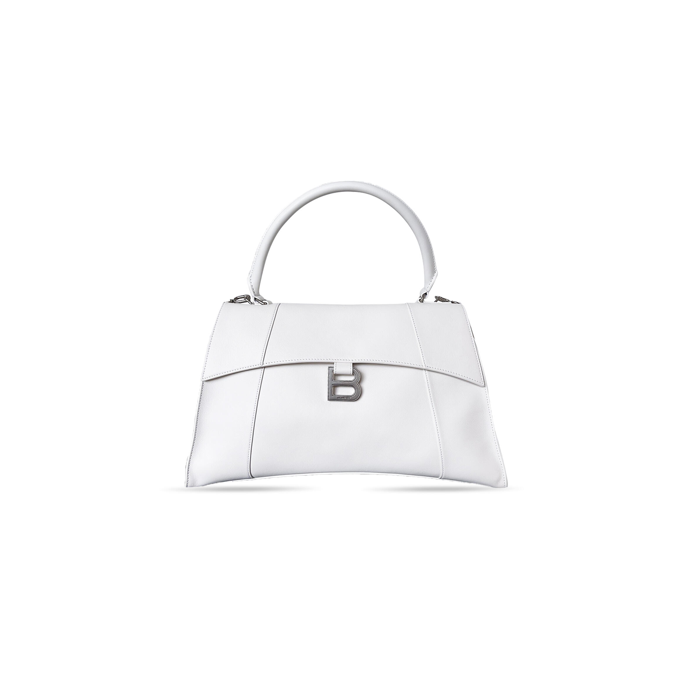 BALENCIAGA WOMEN'S HOURGLASS SOFT BAG LARGE IN WHITE 8106332ABF61000 (39.8*24.8*14.9cm)